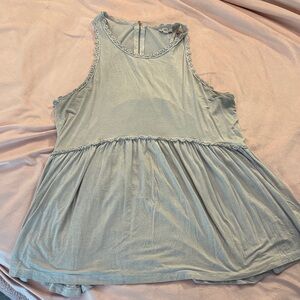 POL Tan/Beige Sleeveless Boutique Top